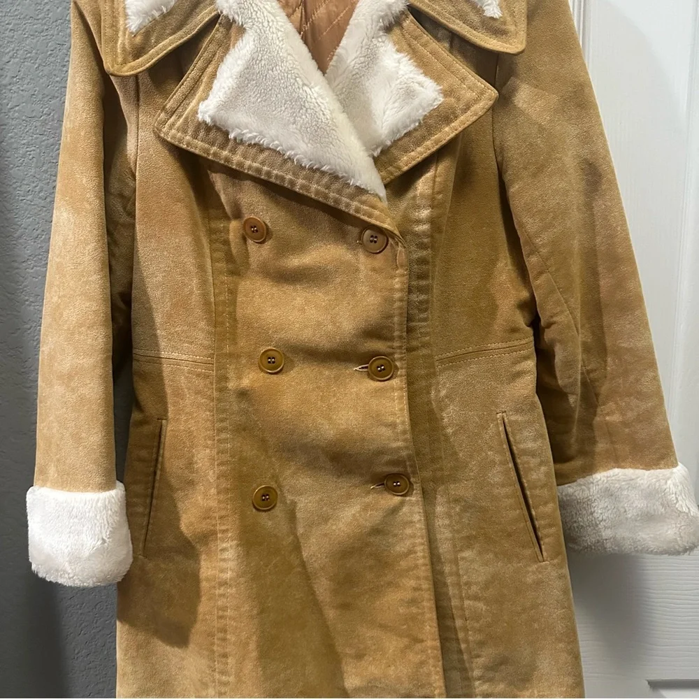 Vintage genuine Heeksuede brown jacket winter coat women’s size small medium - Picture 3 of 8